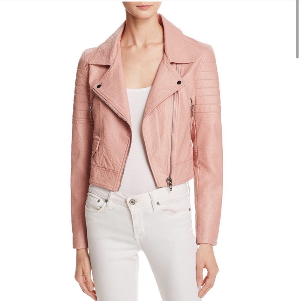 BLANK NYC pink Faux Leather Jacket